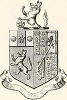 An illustration from A visitation of the seats and arms of the noblemen and gentlemen of Great Britain (1852)