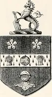 An illustration from A visitation of the seats and arms of the noblemen and gentlemen of Great Britain (1852)
