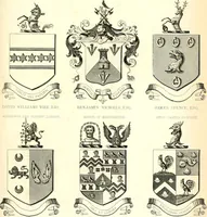 An illustration from A visitation of the seats and arms of the noblemen and gentlemen of Great Britain and Ireland (1855)