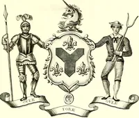 An illustration from A visitation of the seats and arms of the noblemen and gentlemen of Great Britain and Ireland (1855)