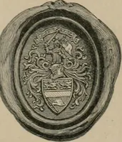 An illustration from The visitations of the county of Surrey : made and taken in the years 1530 by Thomas Benolte, Clarenceux king of arms ; 1572 by Robert Cooke, Clarenceux king of arms ; and 1623 by Samuel Thompson, Windsor herald, and Augustin Vincent, Rouge croix pursuivant, marshals and deputies to William Camden, Clarenceux king of arms (1899)