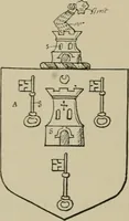 An illustration from The visitations of the county of Sussex made and taken in the years 1530, Thomas Benolte, Clarenceux king of arms; and 1633-4 by John Philipot, Somerset herald, and George Owen, York herald, for Sir John Burroughs, Garter, and Sir Richard St. George, Clarenceux (1905)