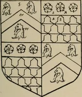 An illustration from The visitations of the county of Sussex made and taken in the years 1530, Thomas Benolte, Clarenceux king of arms; and 1633-4 by John Philipot, Somerset herald, and George Owen, York herald, for Sir John Burroughs, Garter, and Sir Richard St. George, Clarenceux (1905)