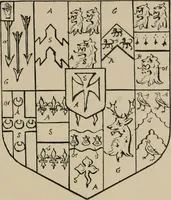 An illustration from The visitations of the county of Sussex made and taken in the years 1530, Thomas Benolte, Clarenceux king of arms; and 1633-4 by John Philipot, Somerset herald, and George Owen, York herald, for Sir John Burroughs, Garter, and Sir Richard St. George, Clarenceux (1905)