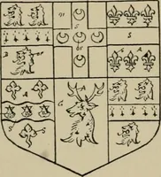 An illustration from The visitations of the county of Sussex made and taken in the years 1530, Thomas Benolte, Clarenceux king of arms; and 1633-4 by John Philipot, Somerset herald, and George Owen, York herald, for Sir John Burroughs, Garter, and Sir Richard St. George, Clarenceux (1905)
