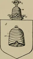 An illustration from The visitations of the county of Sussex made and taken in the years 1530, Thomas Benolte, Clarenceux king of arms; and 1633-4 by John Philipot, Somerset herald, and George Owen, York herald, for Sir John Burroughs, Garter, and Sir Richard St. George, Clarenceux (1905)