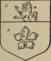 An illustration from The visitations of the county of Sussex made and taken in the years 1530, Thomas Benolte, Clarenceux king of arms; and 1633-4 by John Philipot, Somerset herald, and George Owen, York herald, for Sir John Burroughs, Garter, and Sir Richard St. George, Clarenceux (1905)