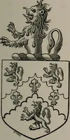 An illustration from The visitations of the county of Oxford : taken in the years 1566 by William Harvey, Clarencieux; 1574 by Richard Lee, Portcullis ; and in 1634 by John Philpott, Somerset, and William Ryley, Bluemantle. Together with The gatherings of Oxfordshire, collected by Richard Lee in 1574 (1871)