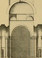 An illustration from A visit to the domed churches of Charente, France, by the Architectural Association of London, in the year 1875 : published as a memorial to Edmund Sharpe : with an historical and descriptive text, illustrated by sixty photo-lithographed plates (1880)