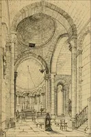 An illustration from A visit to the domed churches of Charente, France, by the Architectural Association of London, in the year 1875 : published as a memorial to Edmund Sharpe : with an historical and descriptive text, illustrated by sixty photo-lithographed plates (1880)