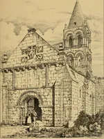 An illustration from A visit to the domed churches of Charente, France, by the Architectural Association of London, in the year 1875 : published as a memorial to Edmund Sharpe : with an historical and descriptive text, illustrated by sixty photo-lithographed plates (1880)
