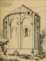 An illustration from A visit to the domed churches of Charente, France, by the Architectural Association of London, in the year 1875 : published as a memorial to Edmund Sharpe : with an historical and descriptive text, illustrated by sixty photo-lithographed plates (1880)