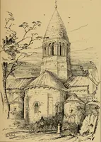 An illustration from A visit to the domed churches of Charente, France, by the Architectural Association of London, in the year 1875 : published as a memorial to Edmund Sharpe : with an historical and descriptive text, illustrated by sixty photo-lithographed plates (1880)