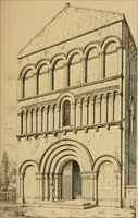 An illustration from A visit to the domed churches of Charente, France, by the Architectural Association of London, in the year 1875 : published as a memorial to Edmund Sharpe : with an historical and descriptive text, illustrated by sixty photo-lithographed plates (1880)