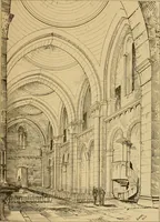 An illustration from A visit to the domed churches of Charente, France, by the Architectural Association of London, in the year 1875 : published as a memorial to Edmund Sharpe : with an historical and descriptive text, illustrated by sixty photo-lithographed plates (1880)