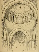 An illustration from A visit to the domed churches of Charente, France, by the Architectural Association of London, in the year 1875 : published as a memorial to Edmund Sharpe : with an historical and descriptive text, illustrated by sixty photo-lithographed plates (1880)