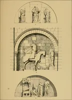 An illustration from A visit to the domed churches of Charente, France, by the Architectural Association of London, in the year 1875 : published as a memorial to Edmund Sharpe : with an historical and descriptive text, illustrated by sixty photo-lithographed plates (1880)