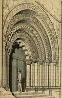 An illustration from A visit to the domed churches of Charente, France, by the Architectural Association of London, in the year 1875 : published as a memorial to Edmund Sharpe : with an historical and descriptive text, illustrated by sixty photo-lithographed plates (1880)
