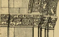 An illustration from A visit to the domed churches of Charente, France, by the Architectural Association of London, in the year 1875 : published as a memorial to Edmund Sharpe : with an historical and descriptive text, illustrated by sixty photo-lithographed plates (1880)