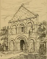 An illustration from A visit to the domed churches of Charente, France, by the Architectural Association of London, in the year 1875 : published as a memorial to Edmund Sharpe : with an historical and descriptive text, illustrated by sixty photo-lithographed plates (1880)
