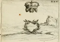 Picture 34 of 35 from Vita Beatae Mariae Virginis matris Dei, emblematibvs delineata = Vie de la bien-hevrevse Vierge Marie, mere de Diev, representée par figures emblematiques (1646), leaf 64