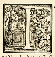 An illustration from Vita del P. Ignatio Loiola fondatore della religione della Compagnia di Giesu. (1586)