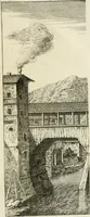 An illustration from Vita e macchine di Bartolommeo Ferracino, celebre bassanese ingegnere : colla storia del Ponte di Bassano dal medesimo rifabbrecato : illustrata da varie note riguardanti la stessa città (1754)