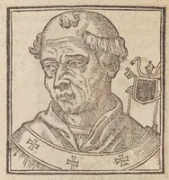 Picture 28 of 72 from Vitae romanorvm pontificvm a D. Petro vsqve ad Clementem VIII : ex Platinae historia in epitomen redactae, ac iuxta Onuphrij Paniunij eremitae augustiniani censionem ordinatae : his praeter alia accesserunt eorundem pontificum imagines ad viuum expressae, labore & industria Ioannis a Glano leodicensis incisae (1597), leaf 226