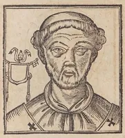 Picture 39 of 72 from Vitae romanorvm pontificvm a D. Petro vsqve ad Clementem VIII : ex Platinae historia in epitomen redactae, ac iuxta Onuphrij Paniunij eremitae augustiniani censionem ordinatae : his praeter alia accesserunt eorundem pontificum imagines ad viuum expressae, labore & industria Ioannis a Glano leodicensis incisae (1597), leaf 294