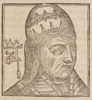 Picture 66 of 72 from Vitae romanorvm pontificvm a D. Petro vsqve ad Clementem VIII : ex Platinae historia in epitomen redactae, ac iuxta Onuphrij Paniunij eremitae augustiniani censionem ordinatae : his praeter alia accesserunt eorundem pontificum imagines ad viuum expressae, labore & industria Ioannis a Glano leodicensis incisae (1597), leaf 473