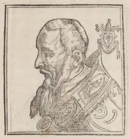 Picture 72 of 72 from Vitae romanorvm pontificvm a D. Petro vsqve ad Clementem VIII : ex Platinae historia in epitomen redactae, ac iuxta Onuphrij Paniunij eremitae augustiniani censionem ordinatae : his praeter alia accesserunt eorundem pontificum imagines ad viuum expressae, labore & industria Ioannis a Glano leodicensis incisae (1597), leaf 547