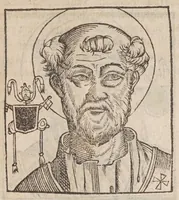 Picture 1 of 72 from Vitae romanorvm pontificvm a D. Petro vsqve ad Clementem VIII : ex Platinae historia in epitomen redactae, ac iuxta Onuphrij Paniunij eremitae augustiniani censionem ordinatae : his praeter alia accesserunt eorundem pontificum imagines ad viuum expressae, labore & industria Ioannis a Glano leodicensis incisae (1597), leaf 59