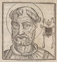 Picture 2 of 72 from Vitae romanorvm pontificvm a D. Petro vsqve ad Clementem VIII : ex Platinae historia in epitomen redactae, ac iuxta Onuphrij Paniunij eremitae augustiniani censionem ordinatae : his praeter alia accesserunt eorundem pontificum imagines ad viuum expressae, labore & industria Ioannis a Glano leodicensis incisae (1597), leaf 62