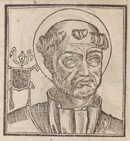 Picture 3 of 72 from Vitae romanorvm pontificvm a D. Petro vsqve ad Clementem VIII : ex Platinae historia in epitomen redactae, ac iuxta Onuphrij Paniunij eremitae augustiniani censionem ordinatae : his praeter alia accesserunt eorundem pontificum imagines ad viuum expressae, labore & industria Ioannis a Glano leodicensis incisae (1597), leaf 66
