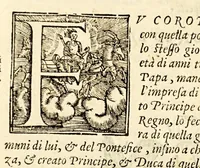 An illustration from Vita, et fatti dell' inuitissimo Imperatore Carlo Quinto, et historie uniuersali del mondo, de' suoi tempi. : Nella quale vengono comprese le cose più segnalate successe in Asia, Africa, Europa, & nel Mondo Nouo ... (1606)