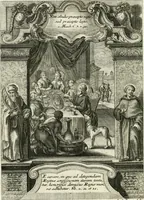 An illustration from Vita S. Joannis Nepomuceni, sigilli sacramentalis protomartyris (1730)