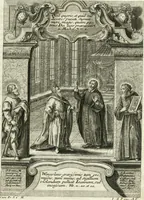 An illustration from Vita S. Joannis Nepomuceni, sigilli sacramentalis protomartyris (1730)