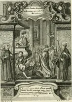 An illustration from Vita S. Joannis Nepomuceni, sigilli sacramentalis protomartyris (1730)