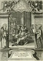An illustration from Vita S. Joannis Nepomuceni, sigilli sacramentalis protomartyris (1730)