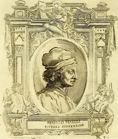 An illustration from Vite de più eccellenti pittori scultori ed architetti (1767)