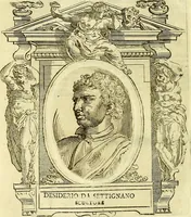 An illustration from Vite de più eccellenti pittori scultori ed architetti (1767)