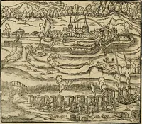 An illustration from Vitruuius, des aller namhafftigisten vnnd hocherfahrnesten, römischen Architecti, vnnd kunstreichen Werck oder Bawmeisters, Marci Vitruuij Pollionis, zehen Bücher von der Architectur vnd künstlichem Bawen ... (1614)