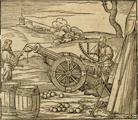 An illustration from Vitruuius, des aller namhafftigisten vnnd hocherfahrnesten, römischen Architecti, vnnd kunstreichen Werck oder Bawmeisters, Marci Vitruuij Pollionis, zehen Bücher von der Architectur vnd künstlichem Bawen ... (1614)