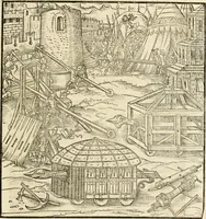 An illustration from Vitruuius, des aller namhafftigisten vnnd hocherfahrnesten, römischen Architecti, vnnd kunstreichen Werck oder Bawmeisters, Marci Vitruuij Pollionis, zehen Bücher von der Architectur vnd künstlichem Bawen ... (1614)