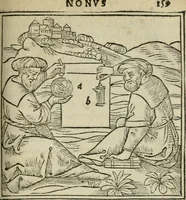 An illustration from M. Vitrvvii De architectura libri decem : summa diligentia recogniti atq; excusi : cum nonnullis figuris sub hoc signo * positis, nunq antea impraessis : additis Iulij Frontini De aqueductibus libris, proter materiae affinitatem (1523)