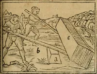 An illustration from M. Vitrvvii De architectura libri decem : summa diligentia recogniti atq; excusi : cum nonnullis figuris sub hoc signo * positis, nunq antea impraessis : additis Iulij Frontini De aqueductibus libris, proter materiae affinitatem (1523)