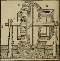 An illustration from M. Vitrvvii De architectura libri decem : summa diligentia recogniti atq; excusi : cum nonnullis figuris sub hoc signo * positis, nunq antea impraessis : additis Iulij Frontini De aqueductibus libris, proter materiae affinitatem (1523)