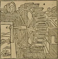 An illustration from M. Vitrvvii De architectura libri decem : summa diligentia recogniti atq; excusi : cum nonnullis figuris sub hoc signo * positis, nunq antea impraessis : additis Iulij Frontini De aqueductibus libris, proter materiae affinitatem (1523)