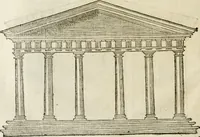 An illustration from M. Vitrvvii Pollionis De architectvra libri decem, ad Caes. Avgvstvm, omnibus omnium editionibus longè emendatiores, collatis veteribus exemplis (1586)