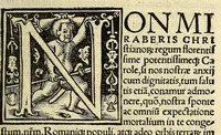 An illustration from Viuat rex Carolus (1519)
